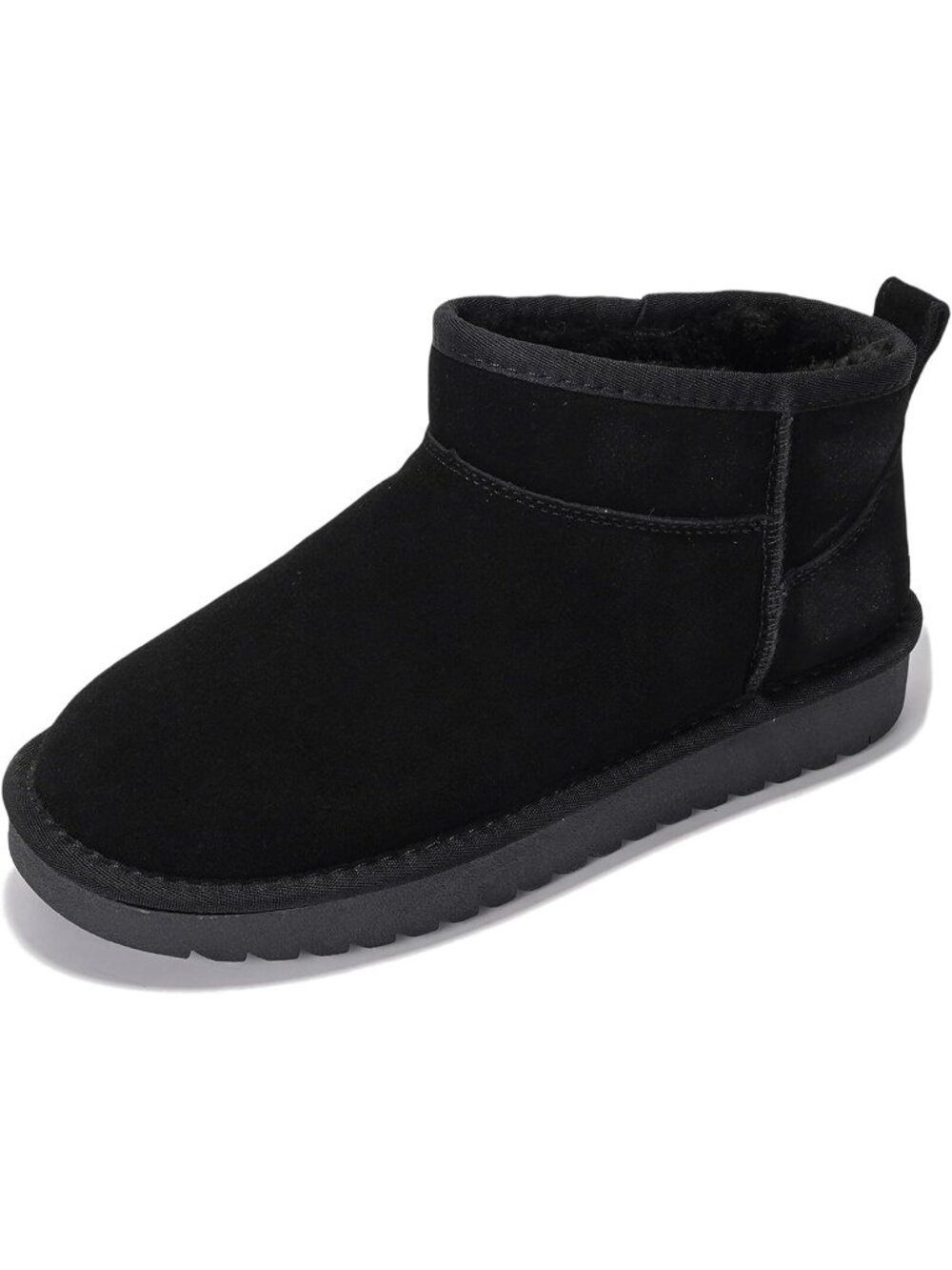 Womens Black Suede Project Cloud Premium Genuine Leather Comfortable Ankle Boots